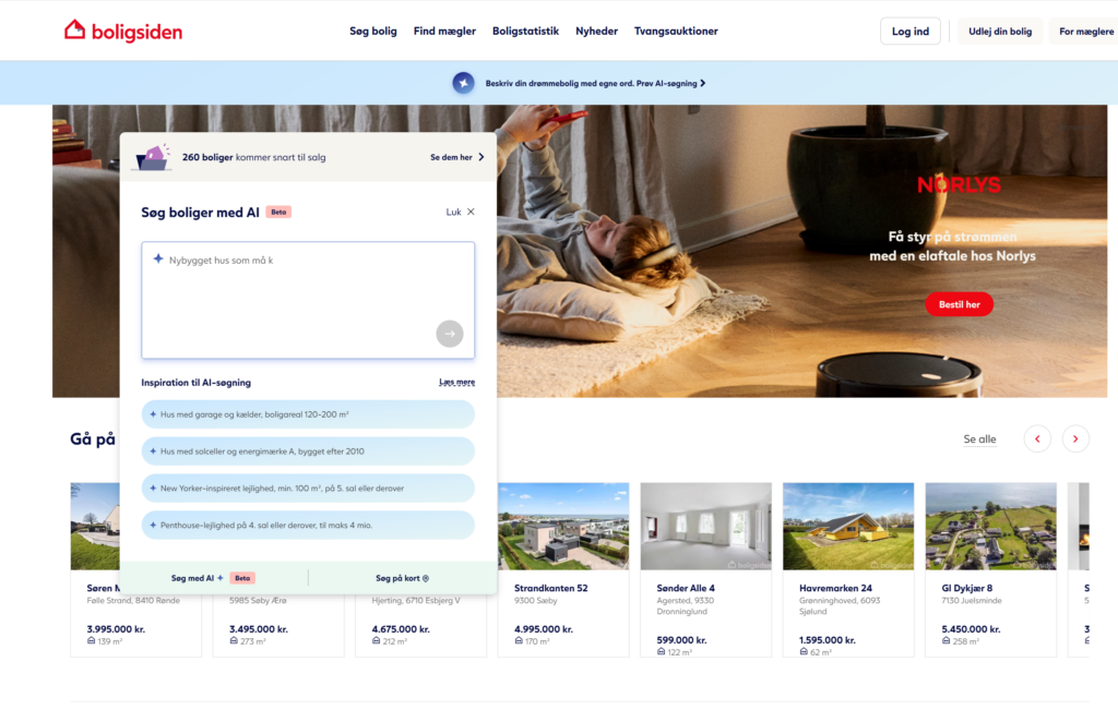 AI boligsøgning